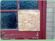 boarded up Bradfield